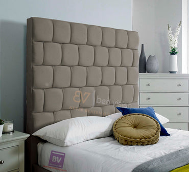 Vera Upholstered Bed Frame with tall headboard